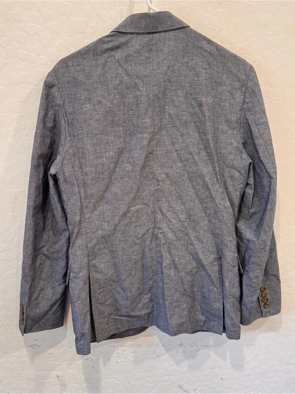 J.Crew Ludlow Slim Blazer Mens 36S Blue Jacket Sport Linen Slim Fit Unstructured